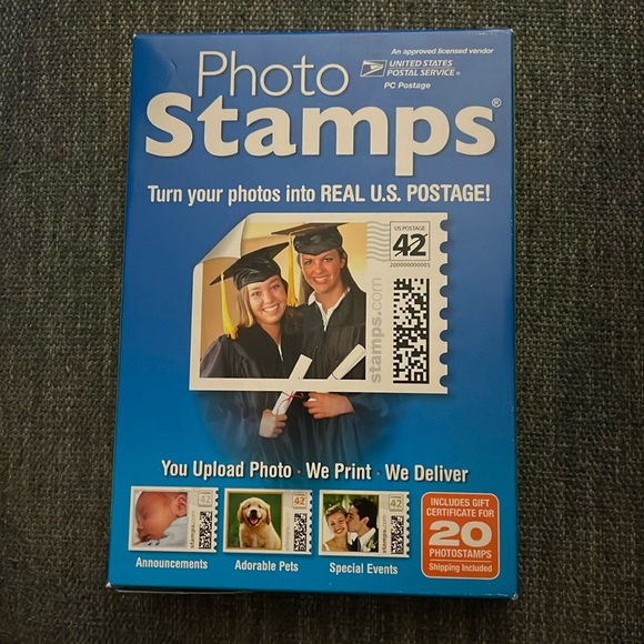 USPS/Stamps.com - Photo Stamps (Original Sealed Packaging: $20 Gift Certificate - Picture 1 of 5